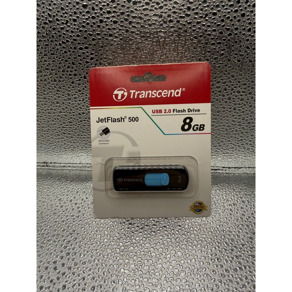 Transcend JetFlash 500 8GB USB 2.0 Flash Drive‎ Storage Memory Stick